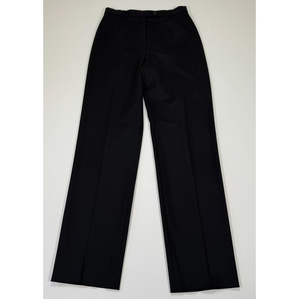 Bernard Zins Memphis Womens 4 27x32 Black Pleated High Rise Dress Pants - Picture 2 of 14